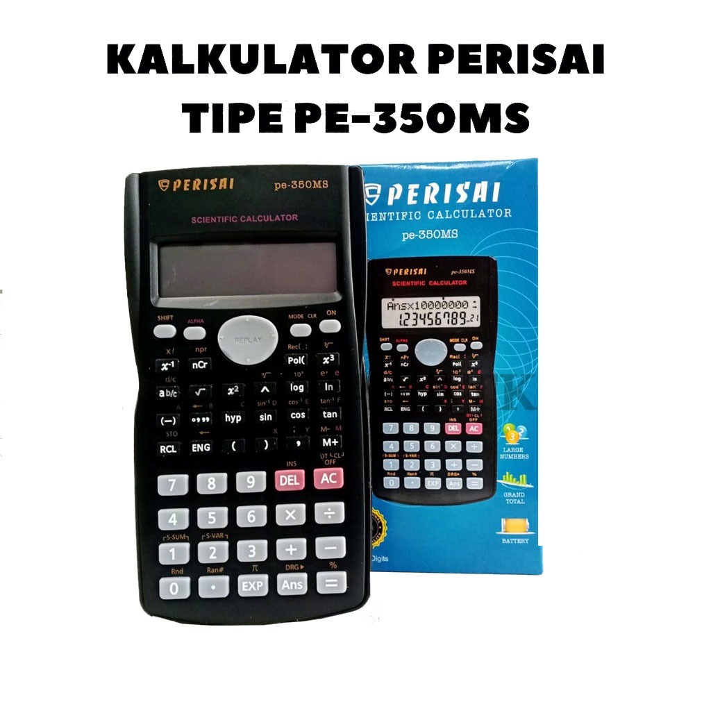 

KALKULATOR SCIENTIFIC MURAH BAGUS PERISAI PE-350MS