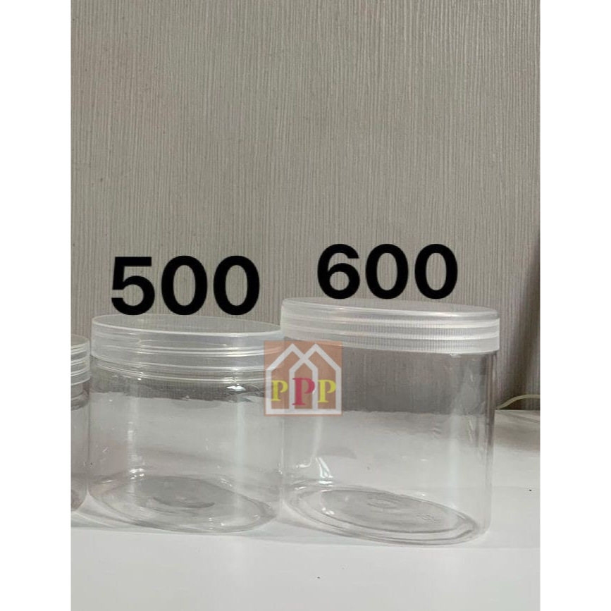 Toples Tabung 500 - 600ml Toples silinder plastik 600 ml  TEBAL