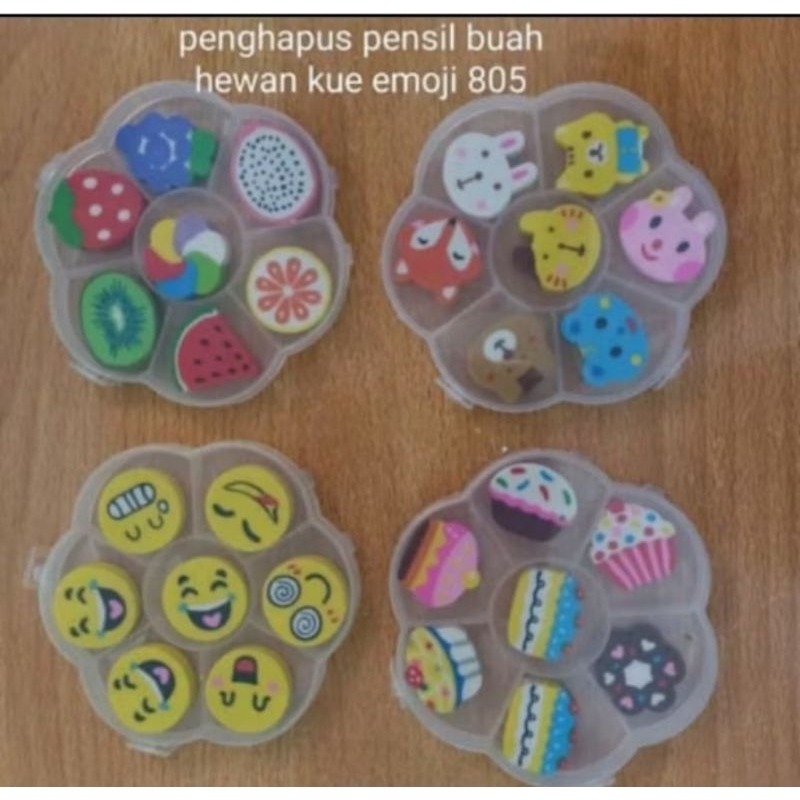 

Penghapus Pensil Buah Hewan Kue Emoji