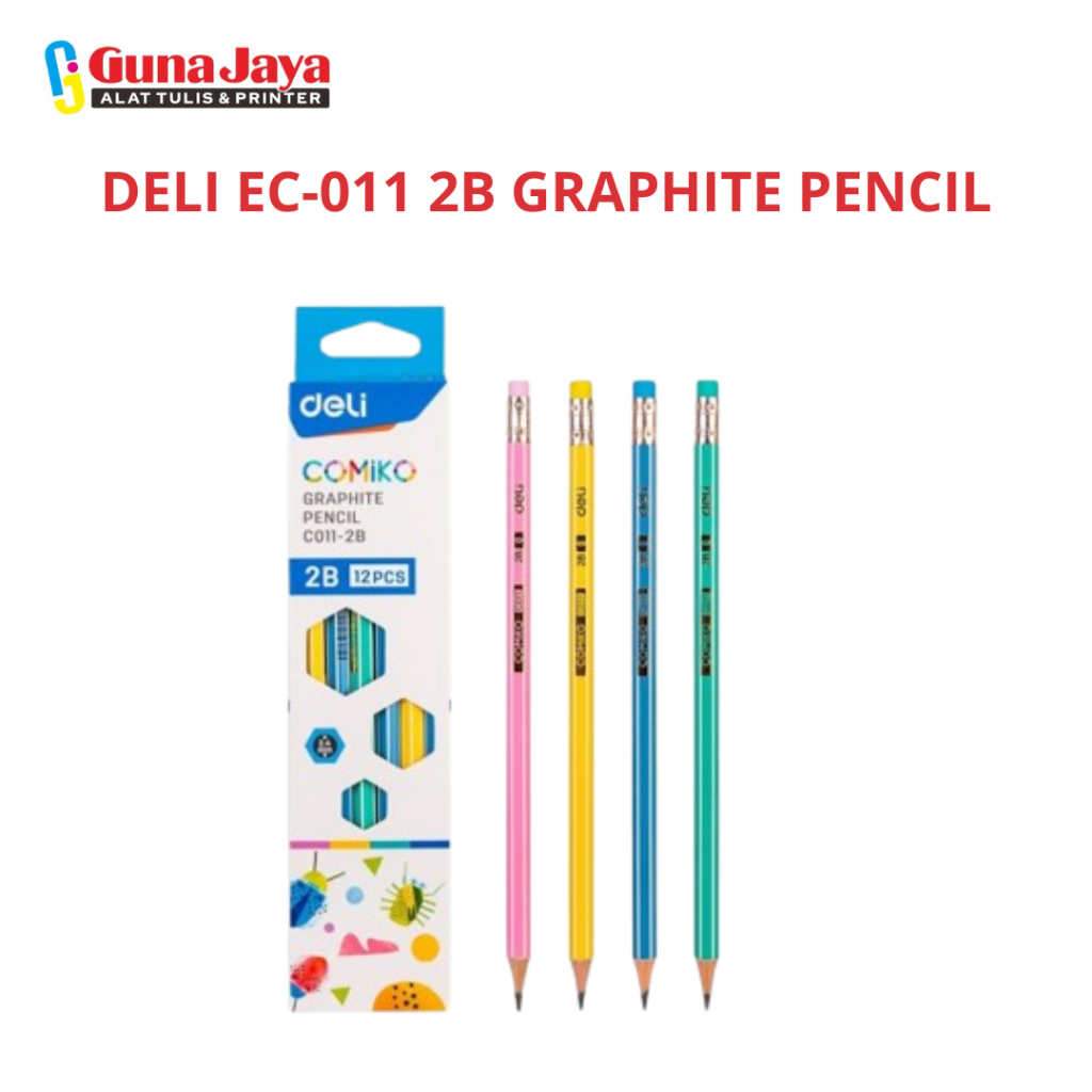 

DELI EC-011 2B GRAPHITE PENCIL (SATU SET 12PCS)