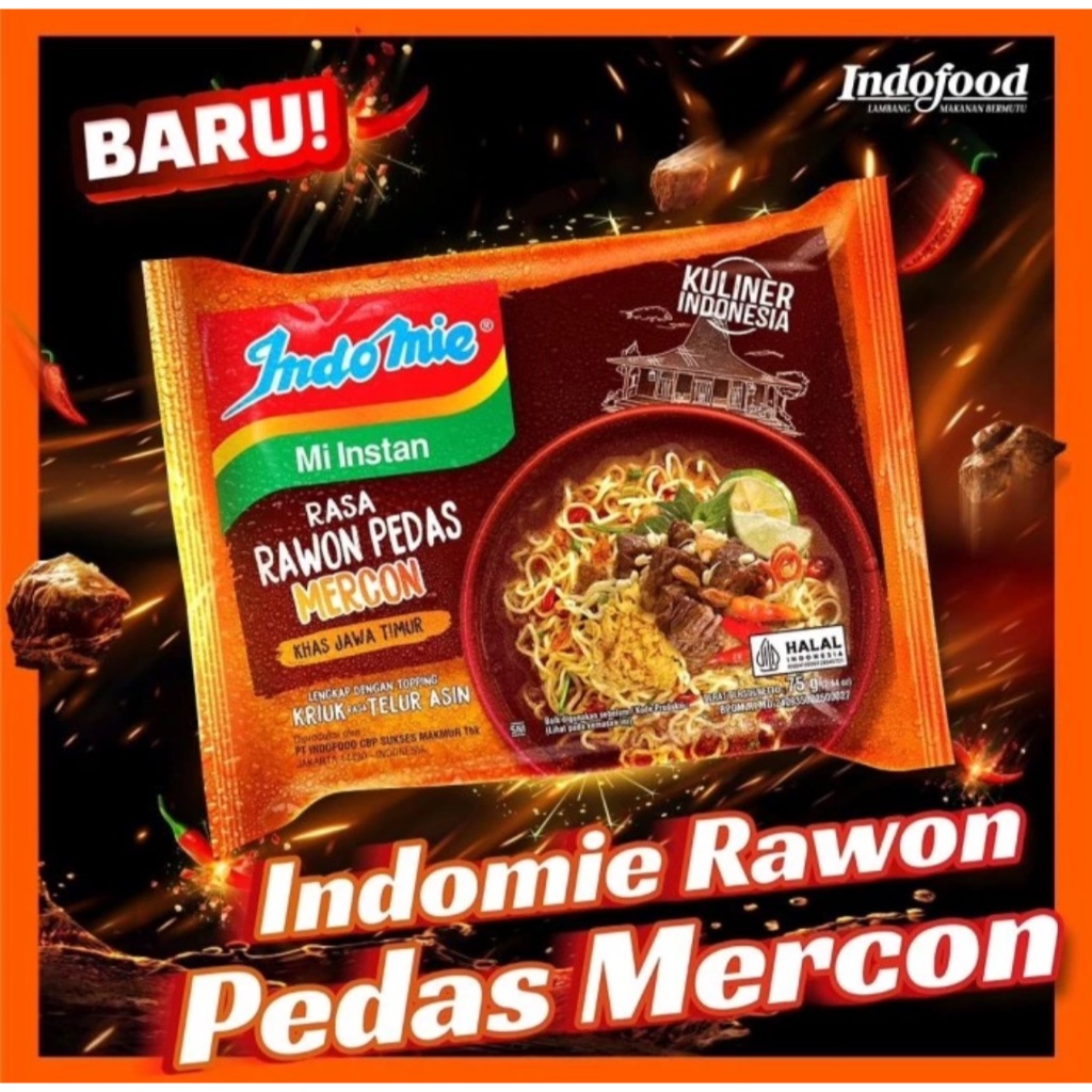 

Indomie Mie Instan Rawon Pedas Mercon