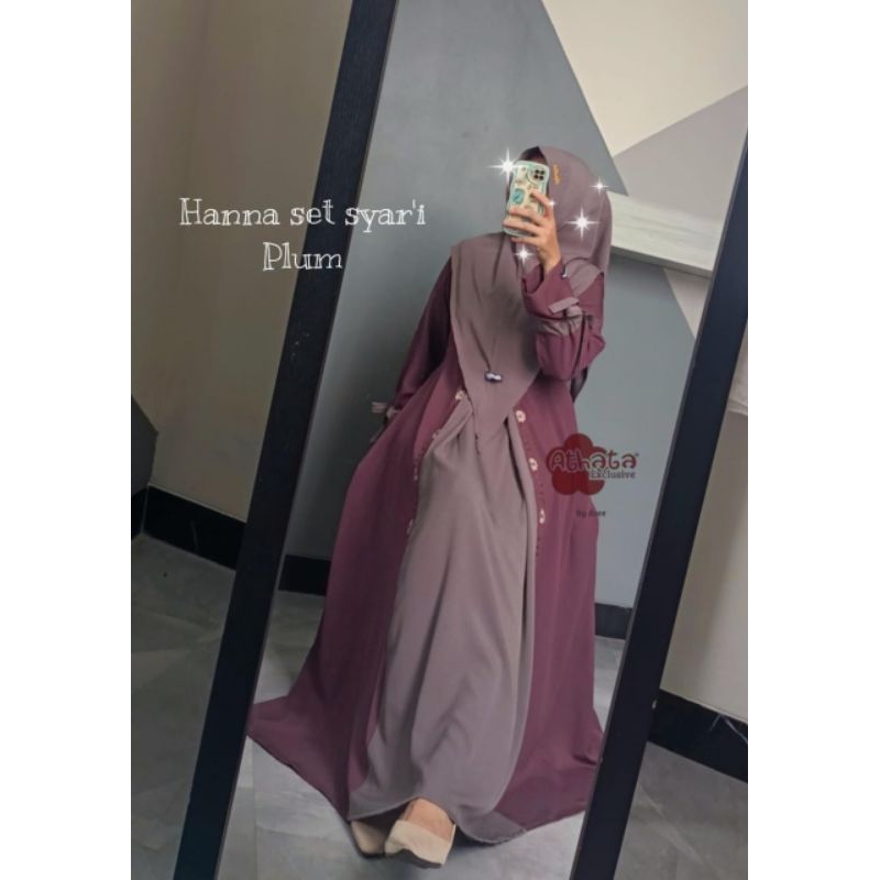 [BAJU LEBARAN] NEW ATHATA HANNA SET SYAR'I ORI ATHATA BY DZEE