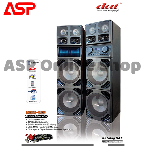 DAT MGM 522 Speaker Aktif Pasif 10 Inch Speker Karaoke Double Subwoofer