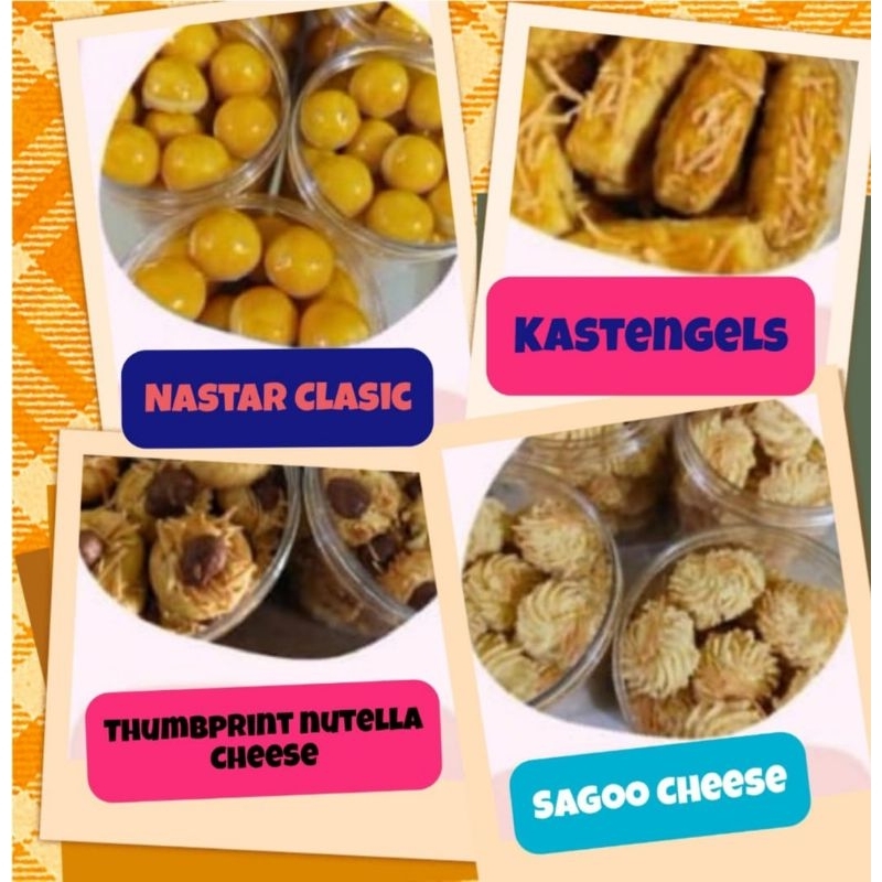 

500gr Kue Nastar, Kastengels, Thumbprint, Sago cheese Barang fress baru produksi 500gr