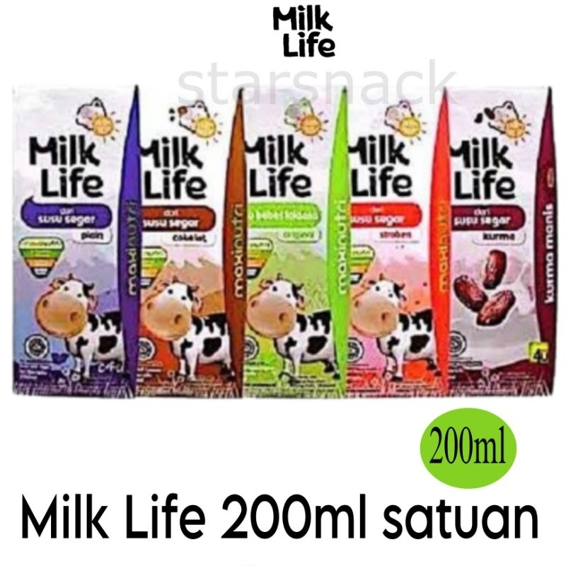 

Milk Life susu UHT 200 ml ecer satuan