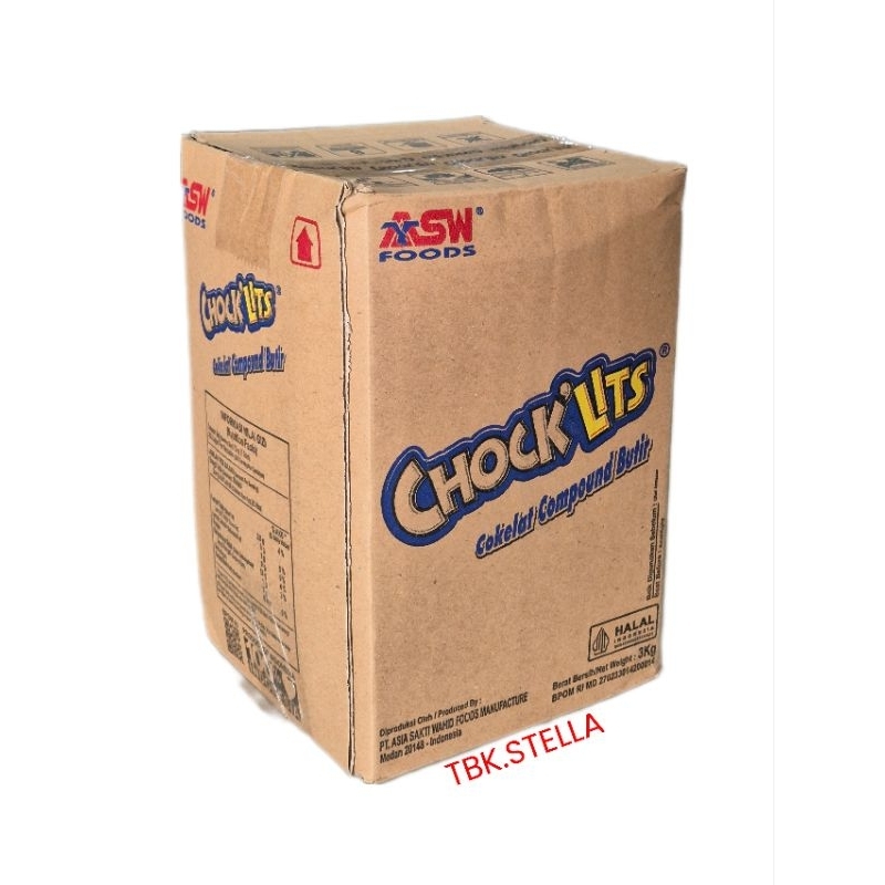 

COKLAT BUTIR CHOCKLITS 3 KG / MESES COKLAT