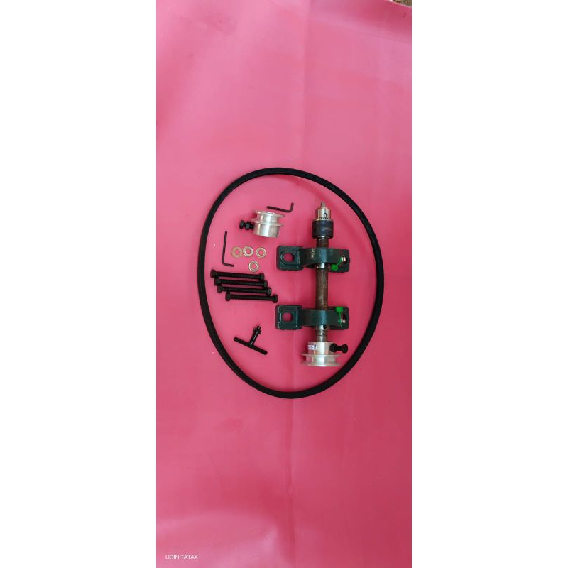 komponen as bubut kayu kepala bor chuck