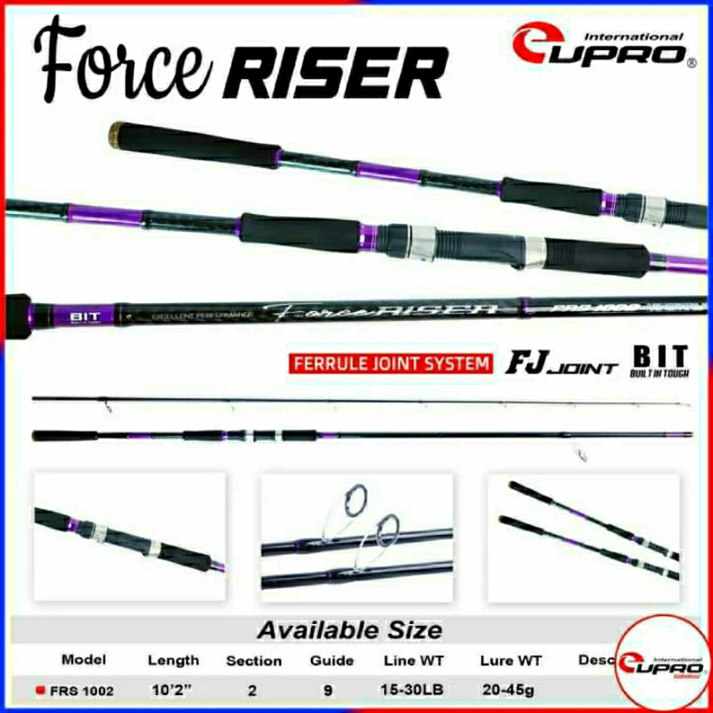 JORAN SHORE JIG EUPRO FORCE RISER FRS 1002  | LIGHT POPPING | 15 - 30lbs