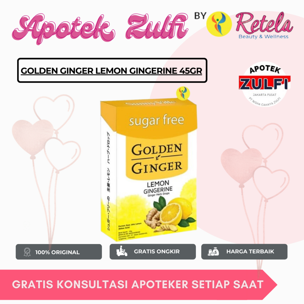 

GOLDEN GINGER SUGAR FREE LEMON GINGERINE 45GR