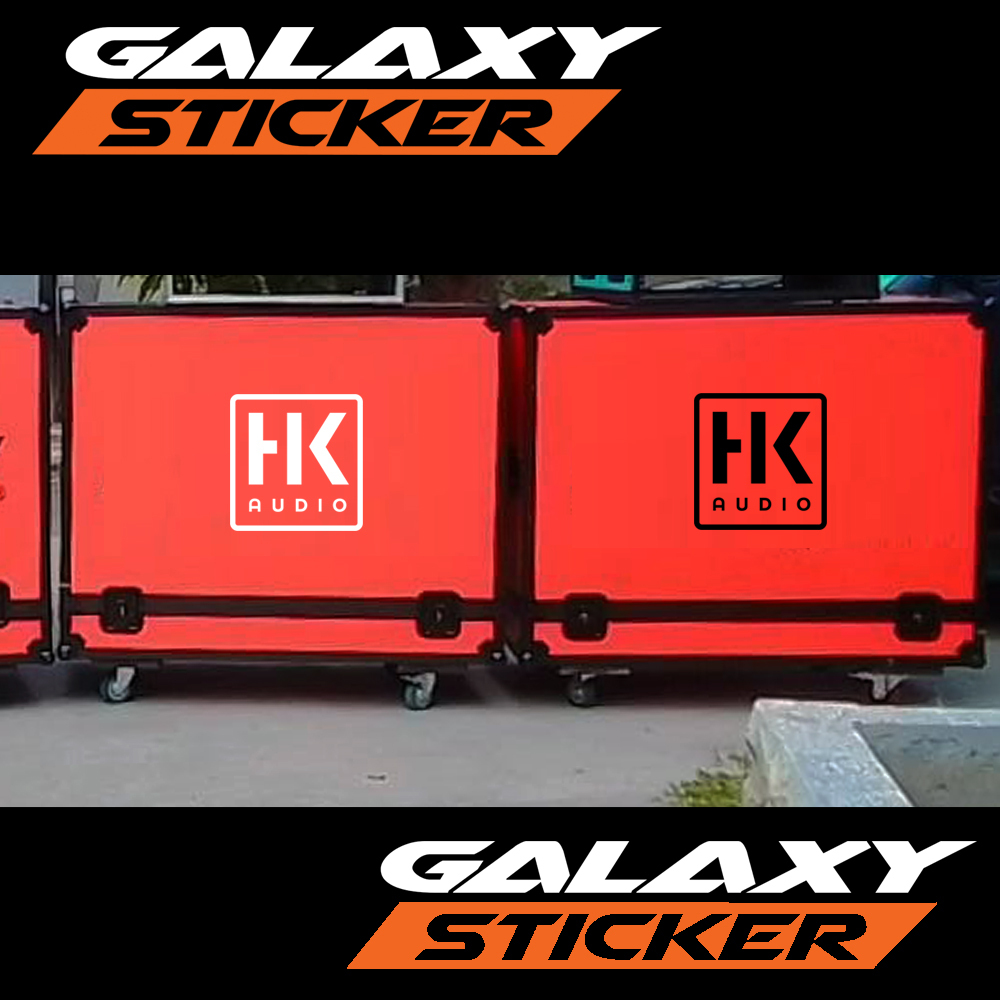 cutting sticker hardcase sound system hk audio.stiker label box logo HK audio