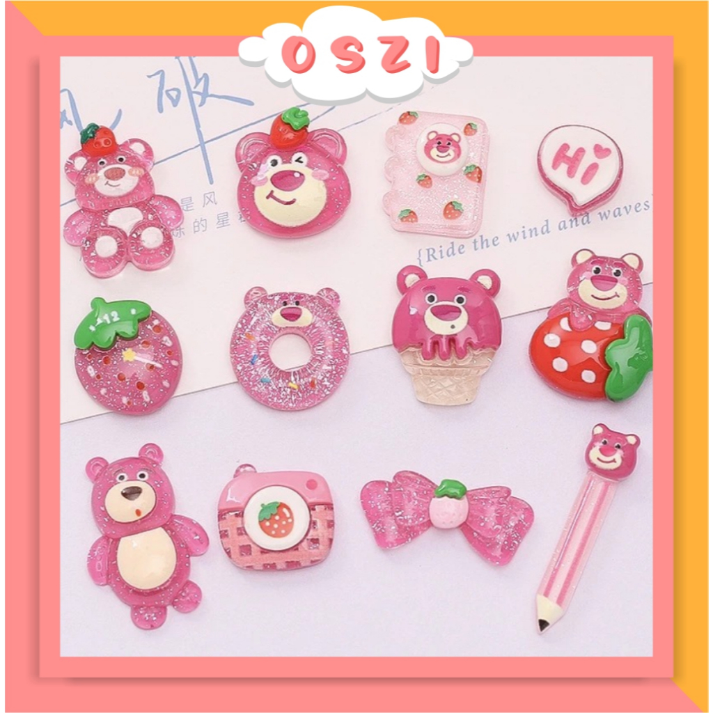 

❄ OSZI ❄ 1Pcs NEW CUTE MINI CARTOON 3D LOTSO Stiker Glossy Resin Aksesoris Hiasan Deco Sticker DIY Lucu R1193