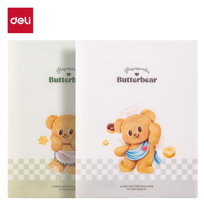 

Deli x Butterbear Map File / Report Cover Map Plastik 4 Slot Transparan Sampul Tahan Air HY605