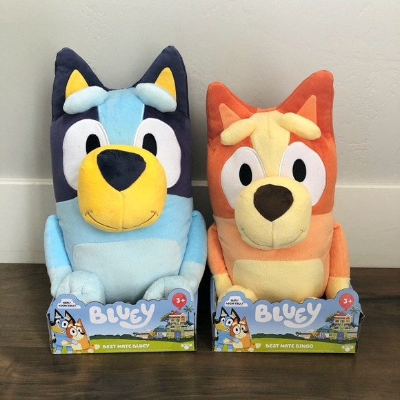 Mainan Boneka Bluey1 Jumbo Boneka Bingo Big Size - BLUEY warna cerah