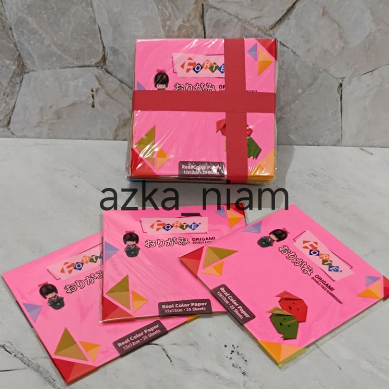 

Azka_Niam SATU PACK ( 25 LEMBAR ) ORIGAMI KERTAS LIPAT DUA SISI FORTE / Sinar DUnia 12X12