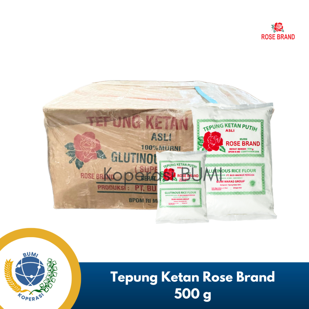 

Tepung Ketan Rose Brand isi 20 500gr/ Pcs