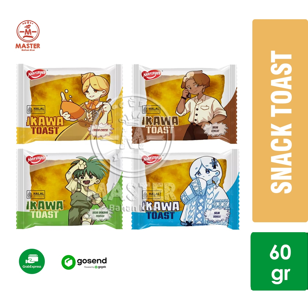 

Naraya Ikawa Toast Snack Roti Panggang Isi Selai Varian Rasa 60gr [KHUSUS INSTANT]