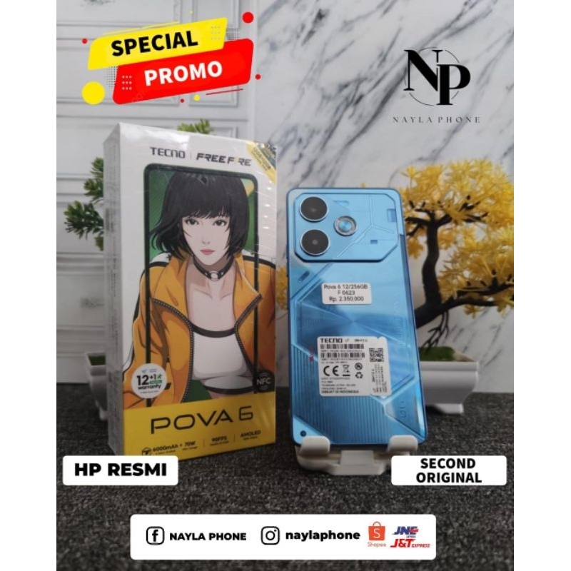 TECNO POVA 6 Ram 12/256GB Fulset Second