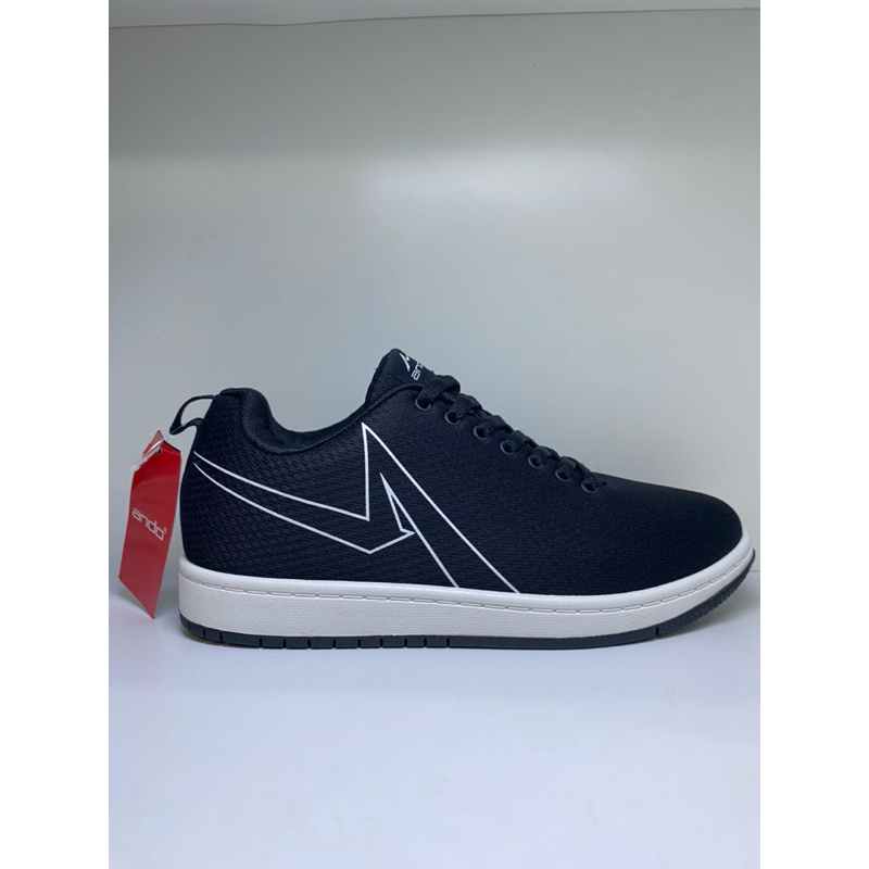 Ando Official Sepatu Sneakers Ernest Pria Dewasa - Black/White