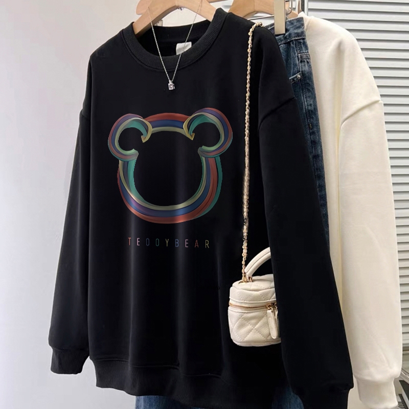 Forteid Sweater Lengan Panjang Oversized Street Style Korean Style/Switer Wanita Oversize Kaos Korea
