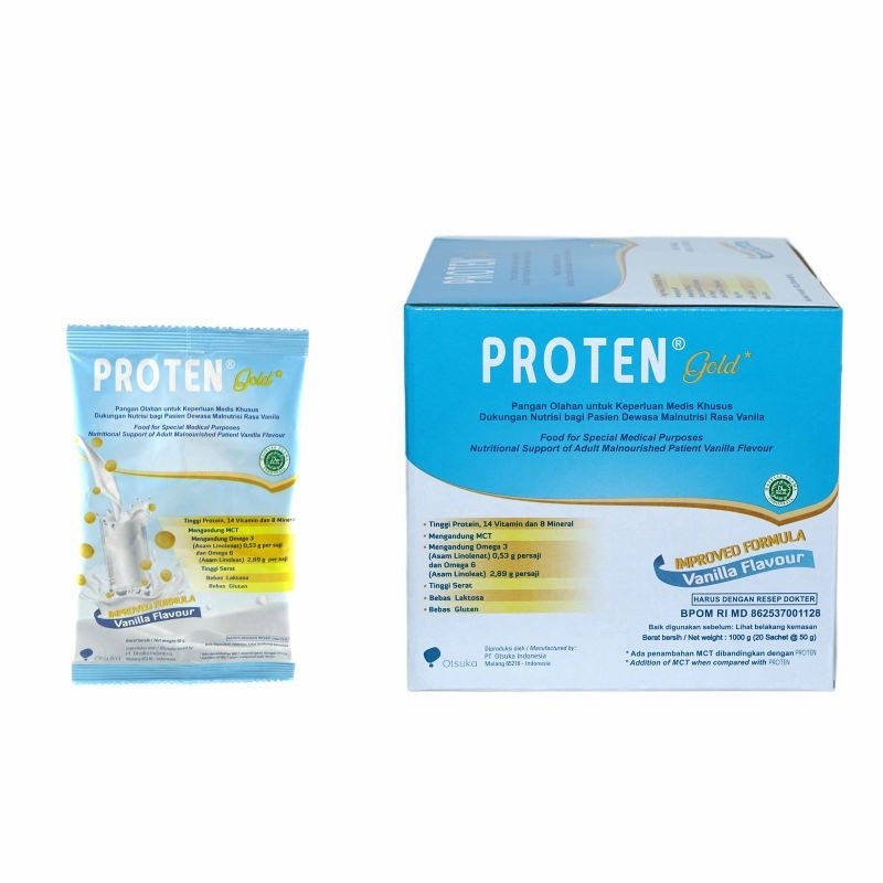 

Proten Gold Vanila 50 gram (Dus : Isi 20 sachet)
