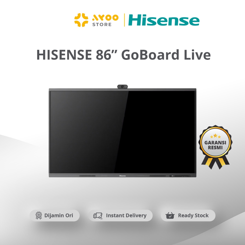 Hisense 86" GoBoard Live - Monitor Interaktif dengan Kamera 4K Terintegrasi [86MR6DE]