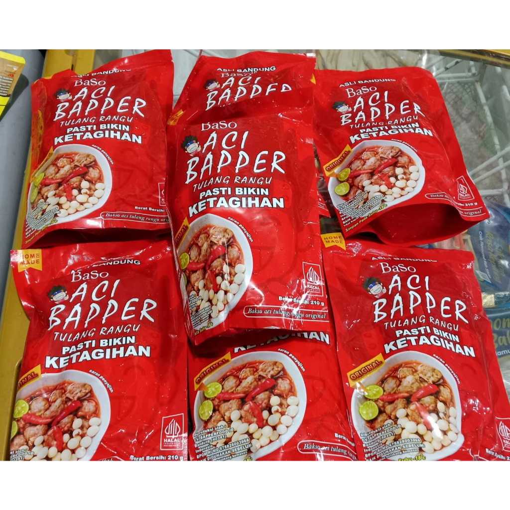 

(READY STOCK) BASO ACI BAPPER TULANG RANGU ORIGINAL BAKSO BAPER BOCI HALAL FROZEN FOOD PREMIUM MURAH