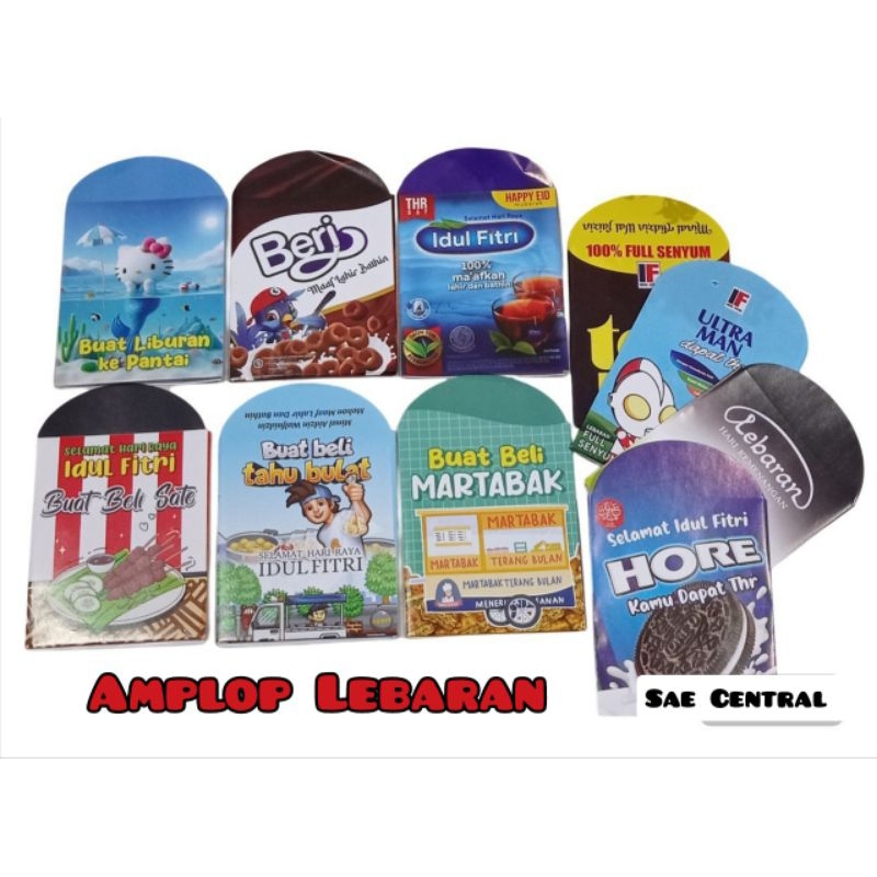 

50 Pcs Amplop Lebaran Murah - Amplop Lebaran Motif Snack - Amplop Lebaran Karakter - Amplop Lebaran siap pakai