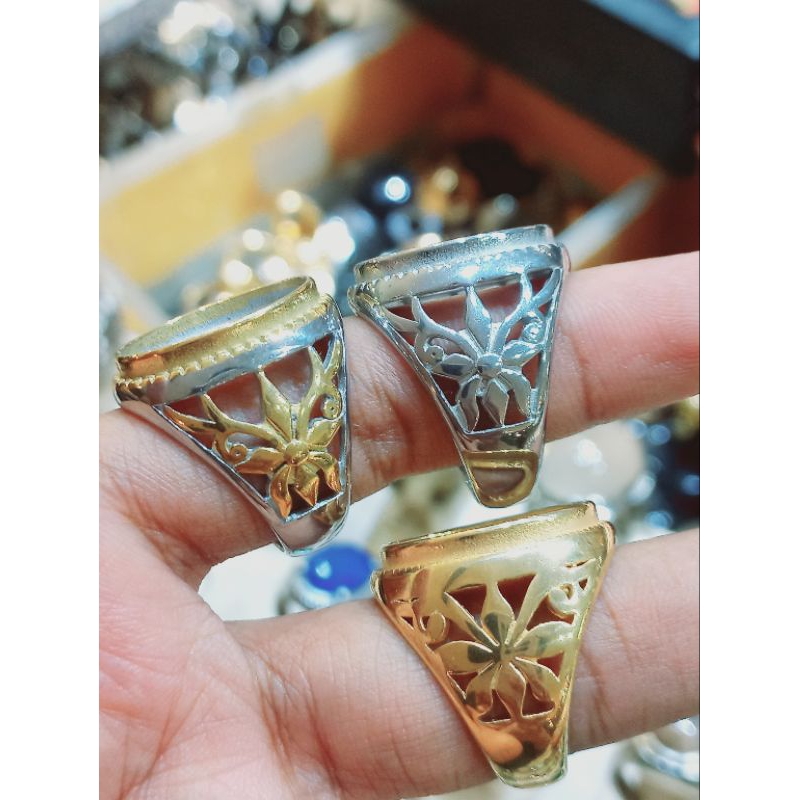 Emban cincin ring titanium super tanam 15x20