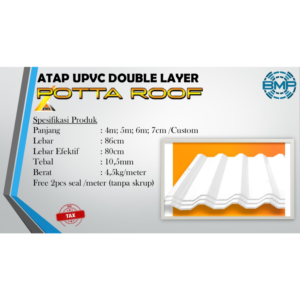 Atap uPVC Double Layer PottaRoof