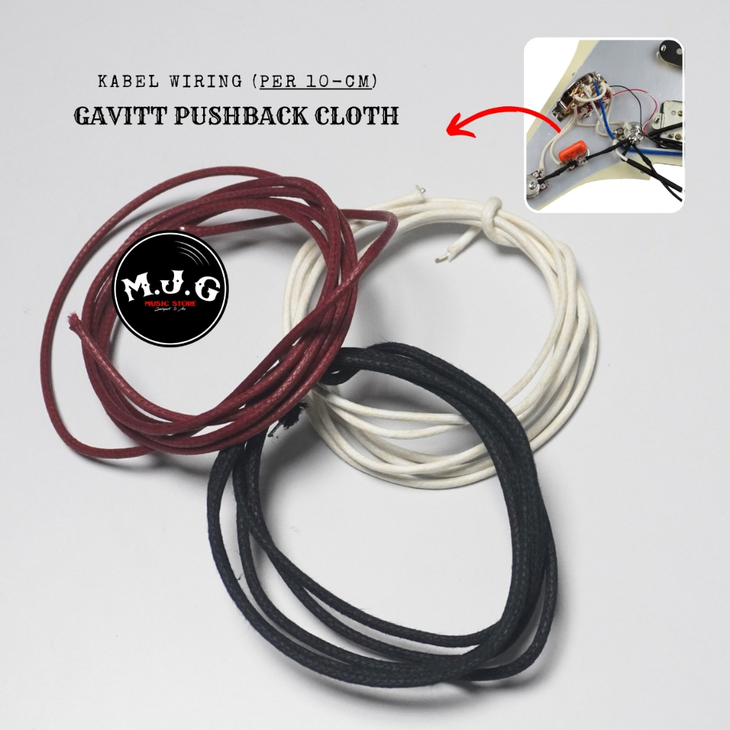 Kabel wiring push back cloth AWG 22 for gitar or bass USA custom shop spec