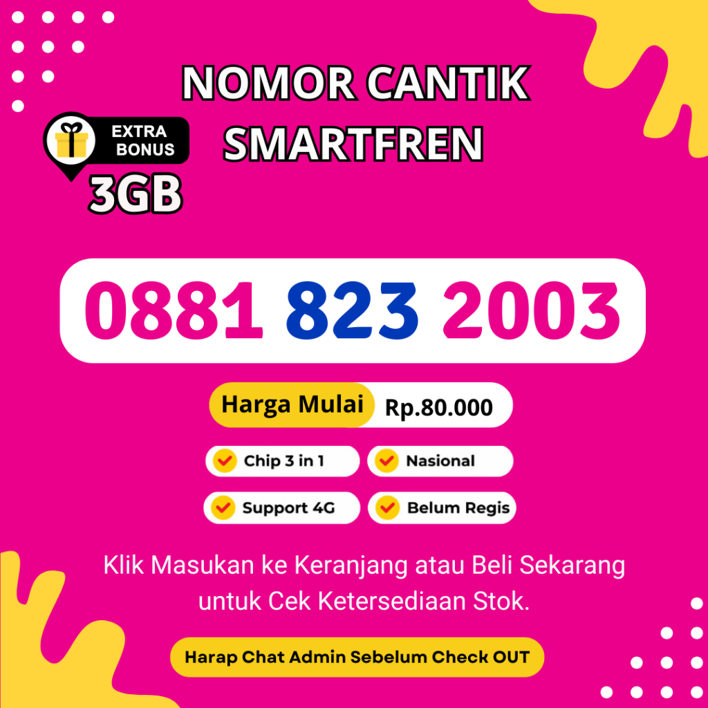Nomor Cantik Smartfren Murah Rapi Seri Tahun Lahir 11 Digit - Kartu Perdana Cantik Smartfren Tahun L