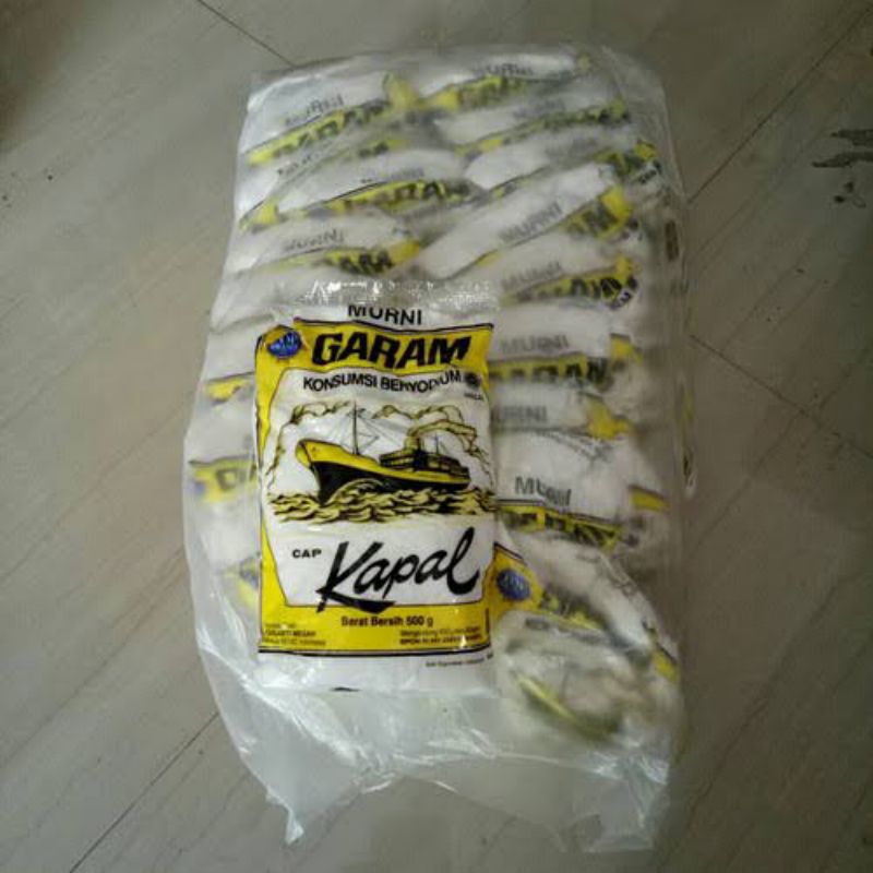 

garam cap kapal kuning berat 500gr