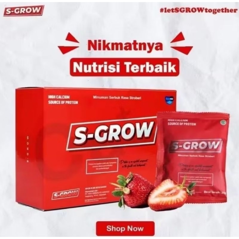

(1 Sachet) Susu Peninggi Badan S Grow Sgrow Peninggi Badan Ori Super Grow Up Susu Kalsium Penambah Tinggi Badan Tercepat Remaja Usia 9 - 30 Tahun Suplemen Peninggi Badan Cepat Dan Ampuh Dewasa Original Asli SGROW