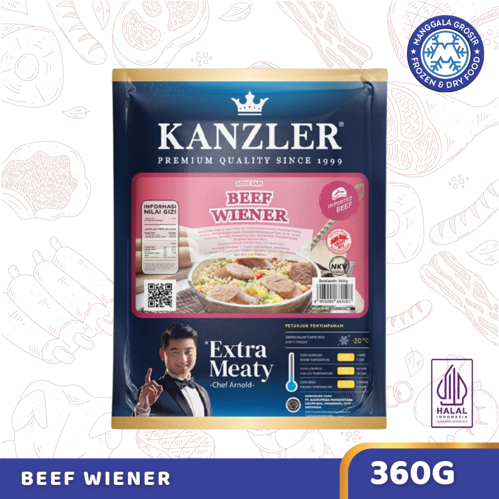 

Kanzler Sosis Beef Wiener 360gr