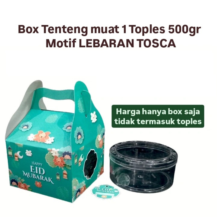 

(5 pcs) kardus 1 toples 500 gram hampers idul fitri box tenteng toples nastar lebaran dus hampers eid mubarok 15x15x10 cm