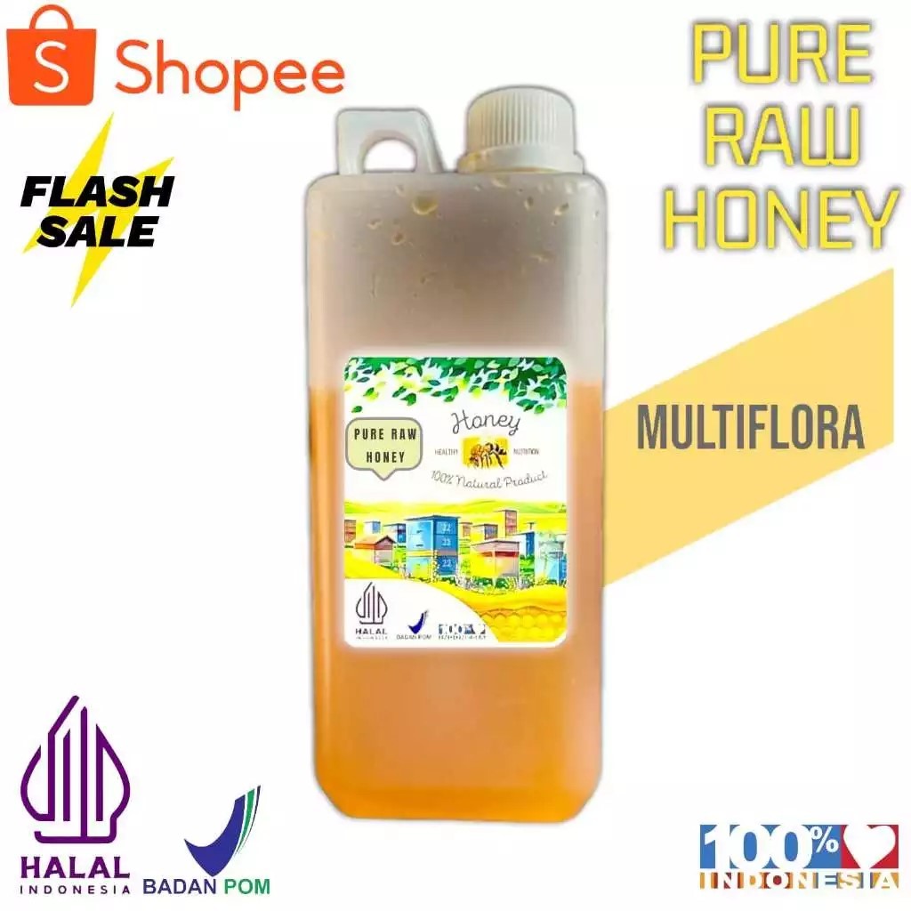 

Madu Murni Asli 1kg Nektar Multiflora 100% Alami