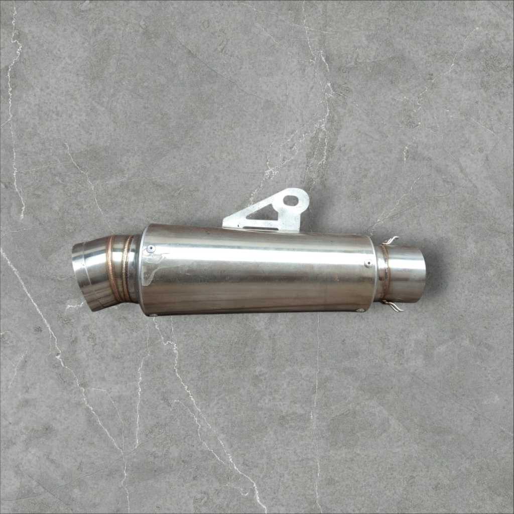 knalpot silincer stainless model JRM DOS PROLINER untuk motor custom japstyle klasik