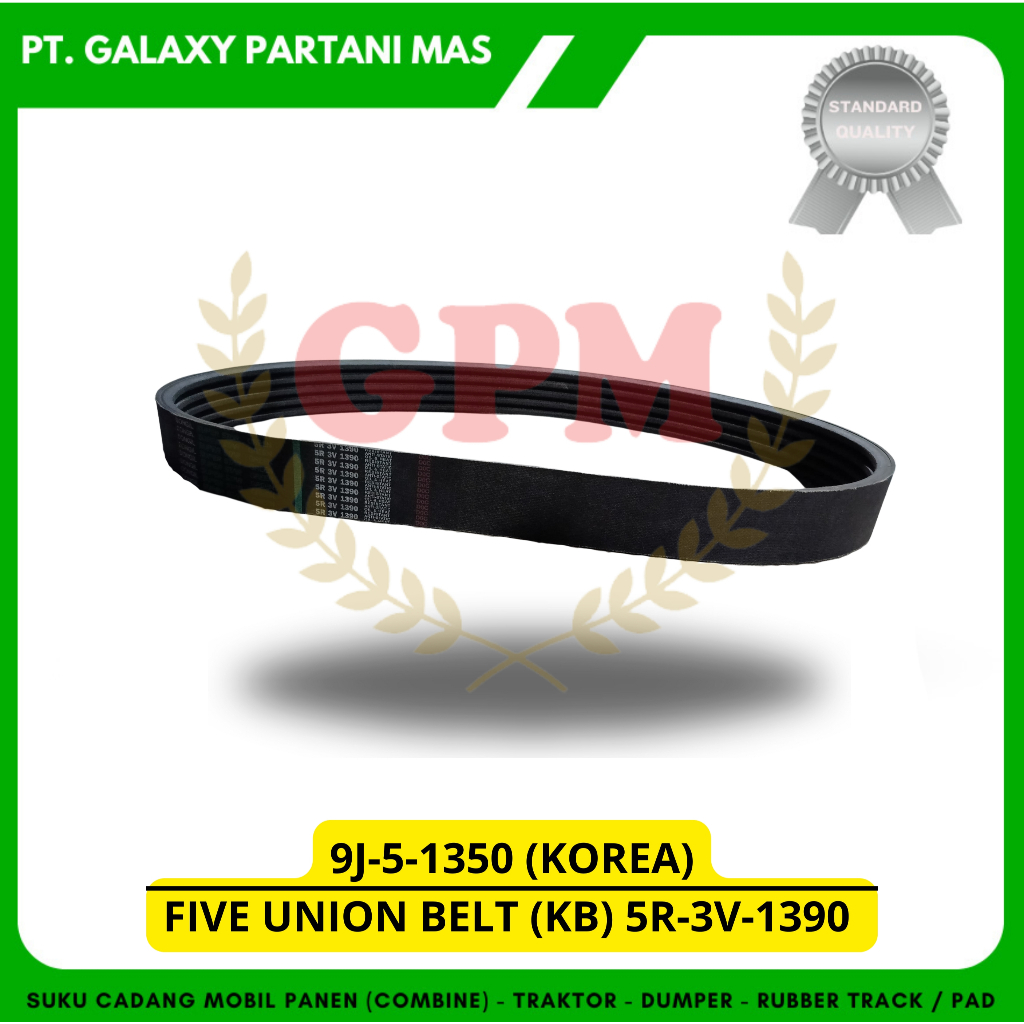 FIVE UNION BELT (KB) 5R-3V-1390 /  9J-5-1350 (KOREA)