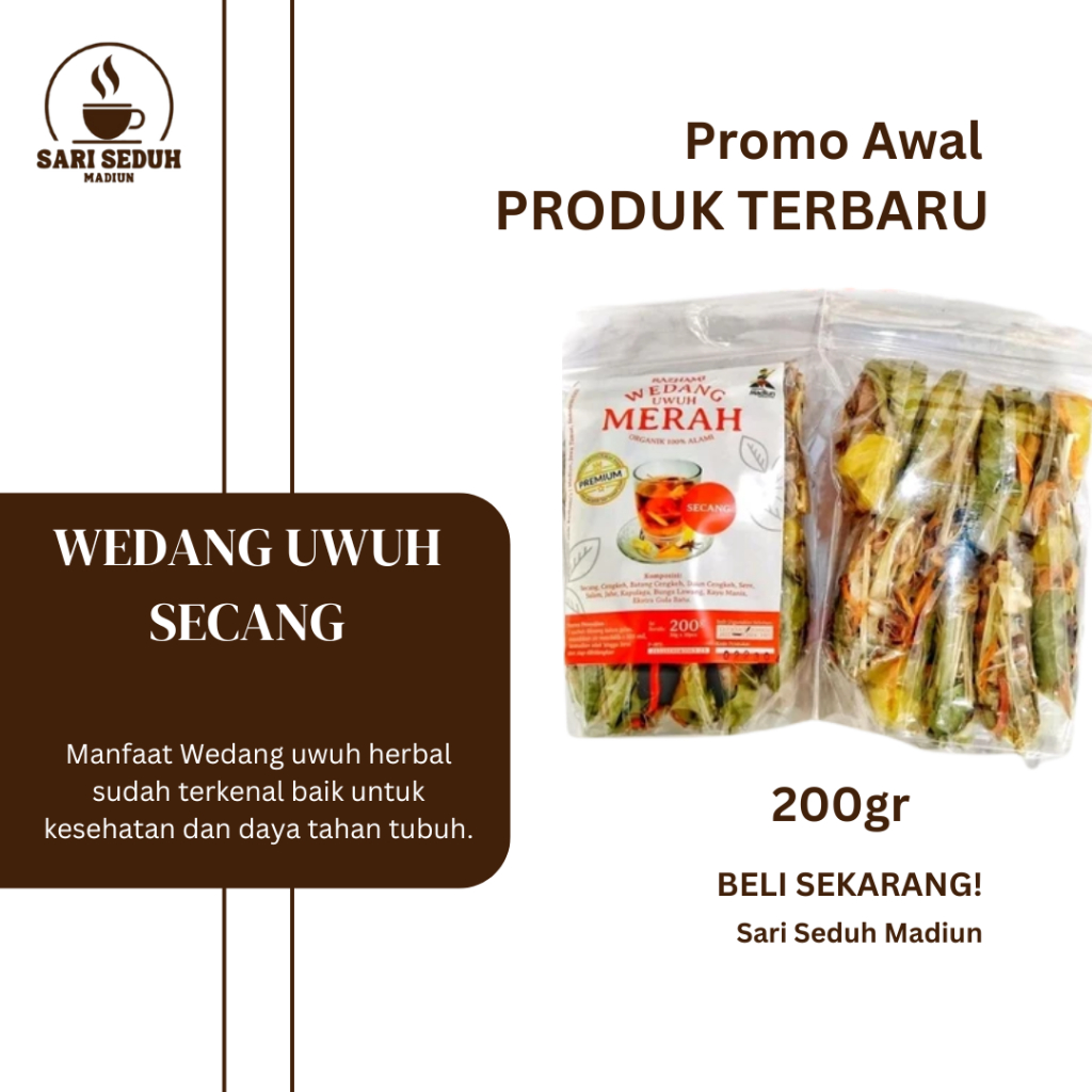 

Wedang Uwuh Secang 10 Pcs Komplit Gula Batu