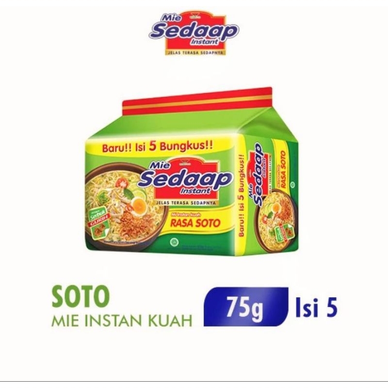 

Sedaap Mie Instan Soto Bag 5pcs/mie sedap