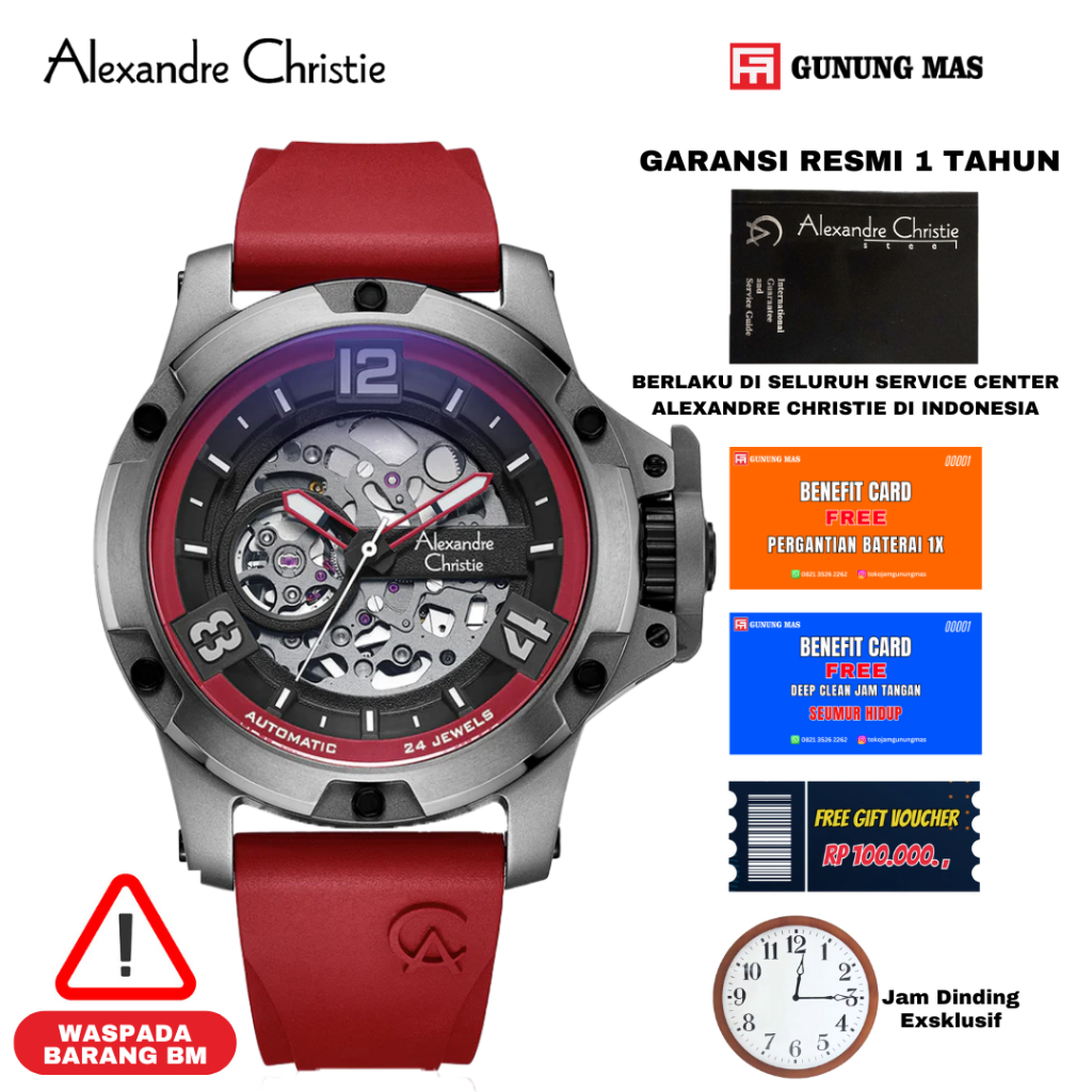 Alexandre Christie ACF 6295 MTRTPBARE Jam Tangan pria100% Original