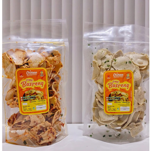 

Basreng Pedas Daun Jeruk & Original 270 gr By Chichana