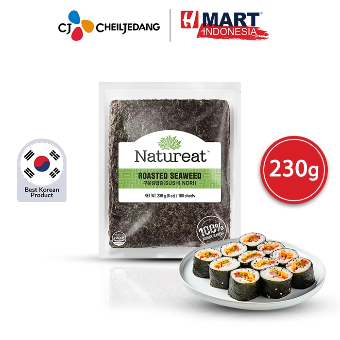 

CJ NATUREAT Nori (Roasted Seaweed) - Rumput Laut Panggang Korea 230g (Isi 100 Sheets)