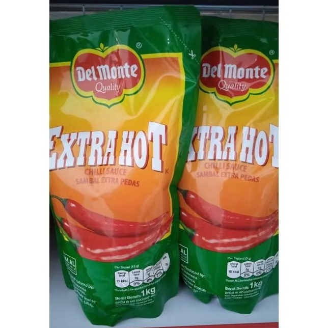 

Delmonte Extra Hot Chilli Sauce / Sambal Extra Pedas kemasan 1kg