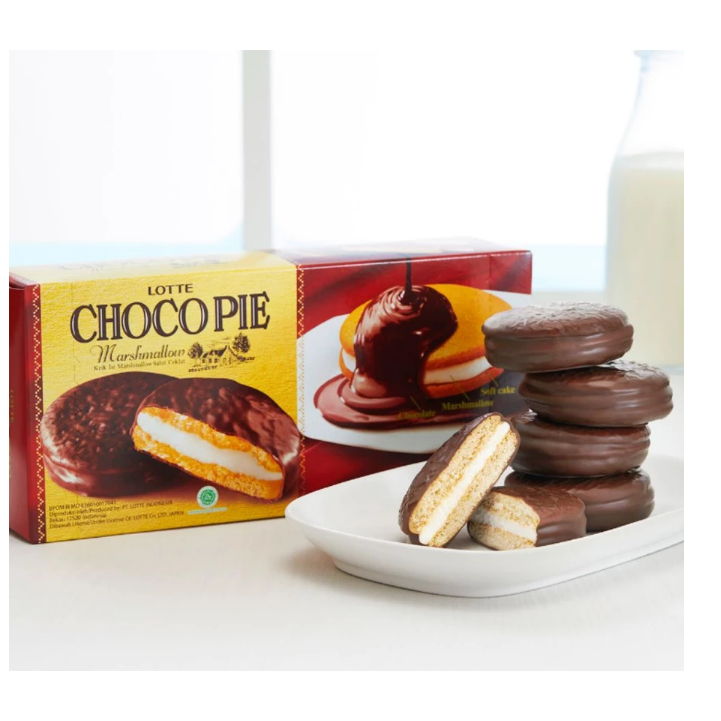 

LOTTE CHOCO PIE MARSHMALLOW BOX / 1 PACK ISI 12 pcs / 28gr