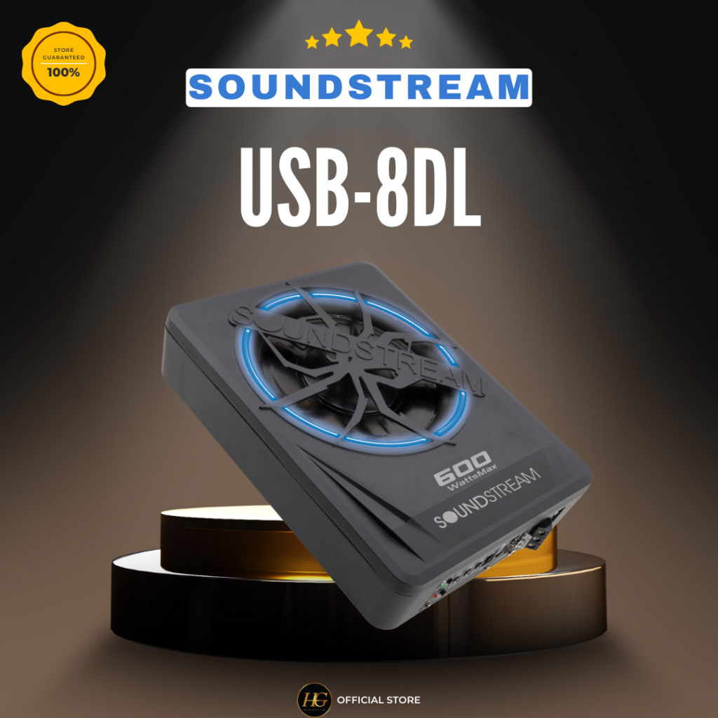 Subwoofer Kolong Underseat 8 inch SoundStream USB-8DL & RGB LED LIGHTING