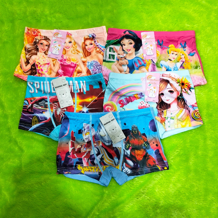 Celana Dalam Boxer Anak Cewek Cowok Xiaohai / Cd Boxer Anak Cewek Cowok Motif