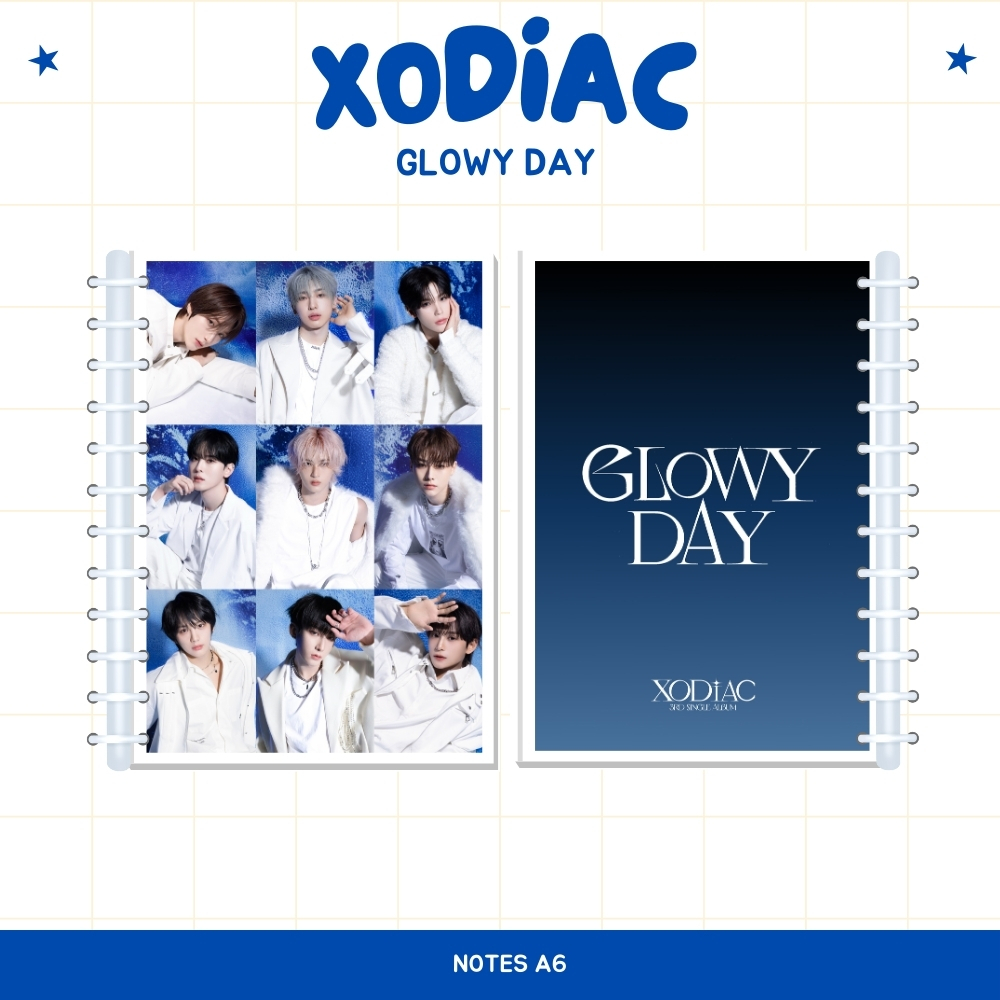 

A6 NOTES XODIAC GLOWY DAY (ISI 40 HVS + COVER LAMINASI 2 SISI) BUKU NOTE NOTEBOOK TANDA TANGAN TTD KPOP IDOL KOREA PREMIUM MURAH UNOFFICIAL ZAYYAN LEX HYUNSIK BEOMSOO GYUMIN WAIN SING DAVIN READY STOCK !