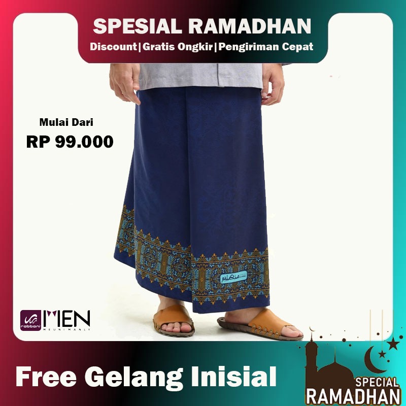 Rabbani Sarung Palestine Hitam dan Putih Ramadhan 2024