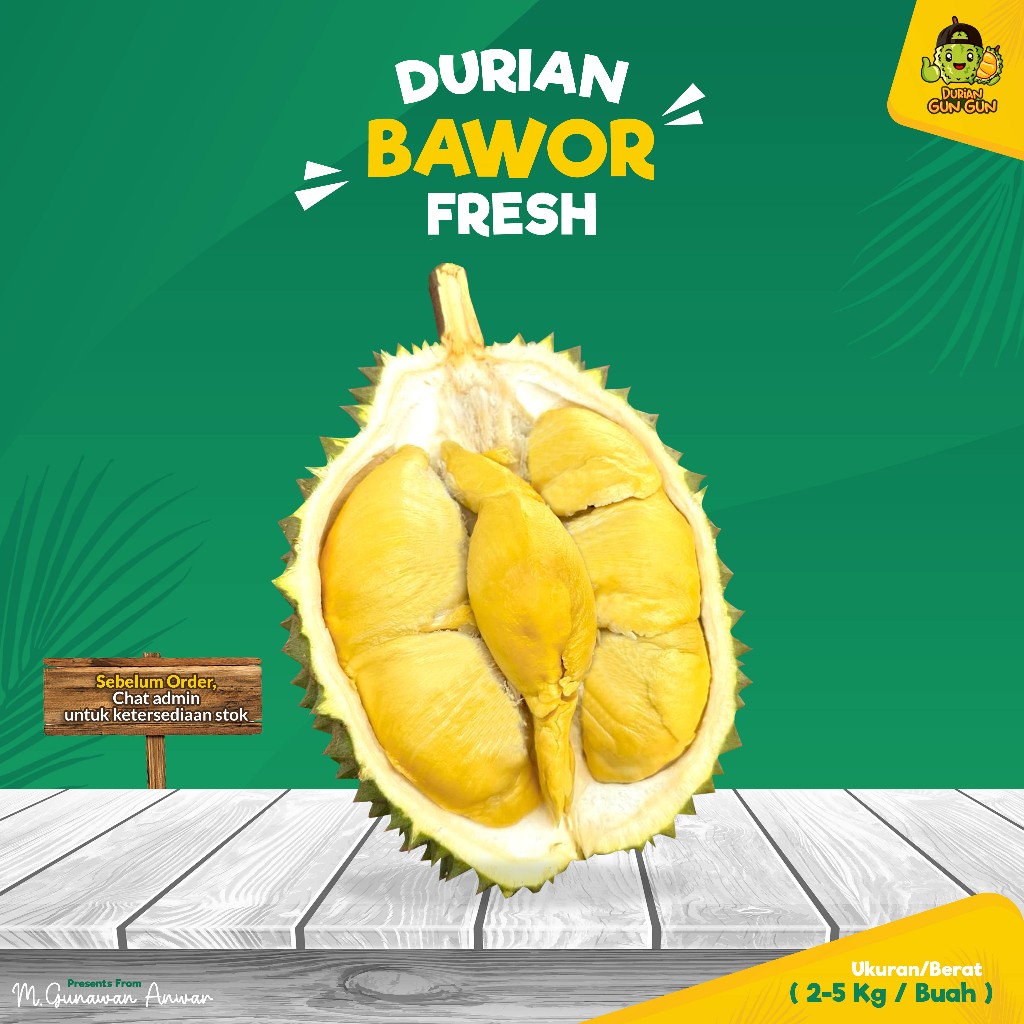 

Durian Bawor Nusantara Fresh Buah Utuh Duren Bawor Utuh